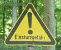 Schild Einsturzgefahr