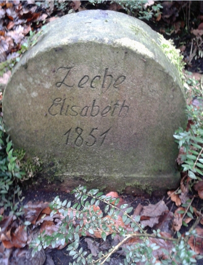 Lochstein der Zeche Elisabeth