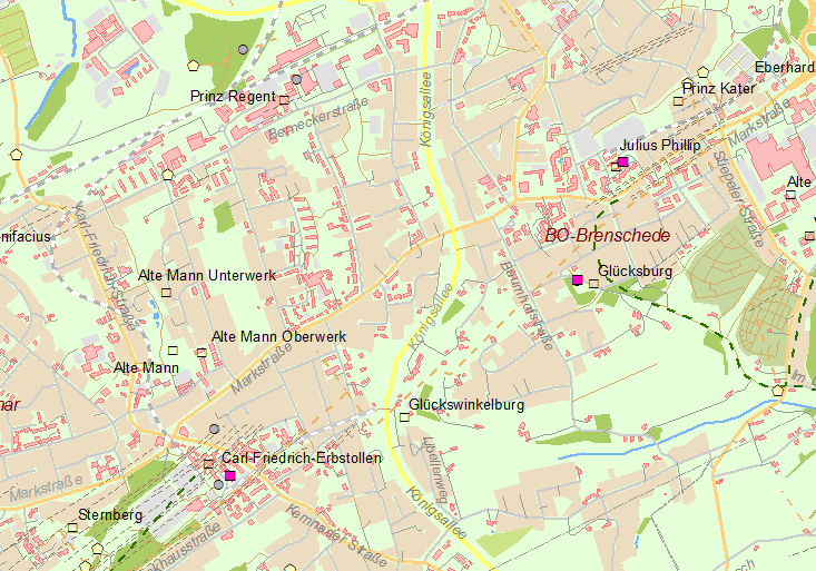 Aktuelle Karte Zeche Altemann