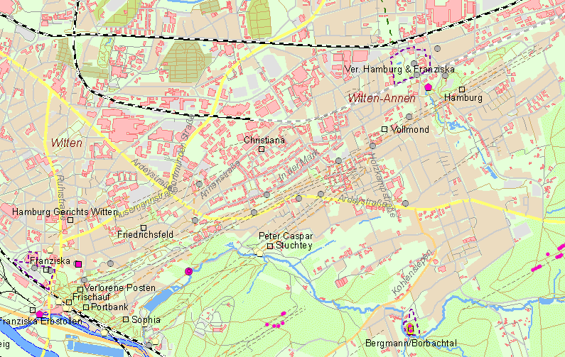 Karte Zeche Hamburg und Vollmond