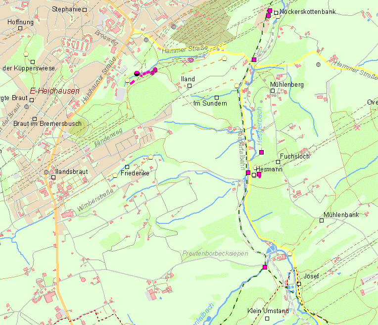 Übersichtskarte mittleres Hespertal