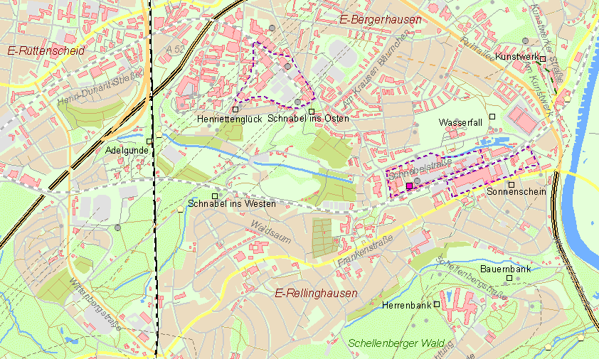 Gegenwartskarte Essen-Rellinghausen