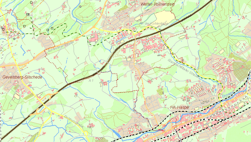 Aktuelle Karte Harkortbahn