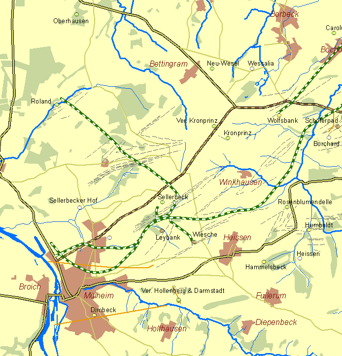 bersichtskarte Abbaugebiet Mlheim a.d. Ruhr